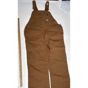Carhartt Rugged Flex Loose Fit Canvas Bib Overalls OR2438-W Women's XL (16-18)